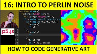 16 Introduction to Perlin Noise in p5js How to Code Generative Art [upl. by Euqnimod]