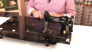 Singer Featherweight 221 222 Video Tutorial  Sew Steady Extension [upl. by Noy530]