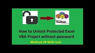 How to unlock protected Excel VBA Project Method 2 [upl. by Nelubez233]