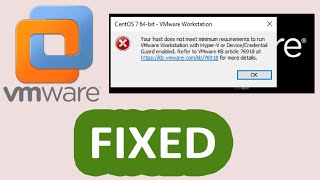 VMware Workstation and DeviceCredential Guard are not compatible FIXED [upl. by Olegnaed626]