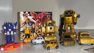 Dr wu golden beetle review DW E34G transformers generation one goldbug figure G1 collection [upl. by Estey388]