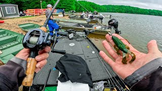 MORE BOAT ISSUES Caught a Giant in Jon Boat Bass Fishing Tournament [upl. by Otsuaf]