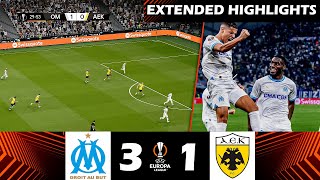 Football Life 2024  Marseille 31 AEK Athens  UEFA Europa League 202324  Extended Highlights [upl. by Rebmetpes]