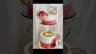 new Anniversary cake design youtubeshorts viralshort cake [upl. by Lirbij121]