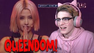 Queendom  GIDLE LATATA Remix Performance reaction [upl. by Ecinereb51]