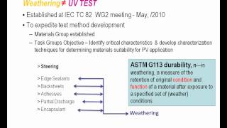 Status of Current Weather Durability Testing of Photovoltaics An Assessment [upl. by Atteuqram]