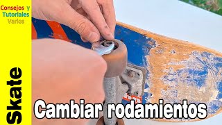 Cómo cambiar y sacar los rodamientos de un skate [upl. by Aprilette73]