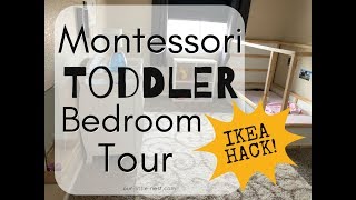 Montessori Toddler Bedroom Tour  Floor Bed IKEA Hack [upl. by Erusaert]