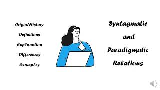 Syntagmatic and Paradigmatic Relations in Grammar\Linguistics  Difference  Explanation  Examples [upl. by Aek]