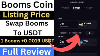 Booms Token Airdrop Listing Price  Convert Booms to USDT Withdrawal  Booms Airdrop Listing Date [upl. by Mairam]