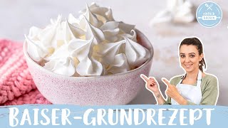 Baiser Grundrezept 🍦🤩  Klassiker  einfach und schnell  Einfach Backen [upl. by Enylhsa]