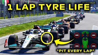 I Changed The Tyres To Last 1 Lap In F1 22 [upl. by Ayatnahs959]