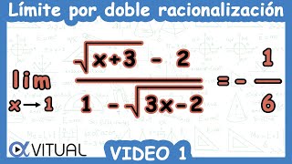 Límite Indeterminado 00 por Doble Racionalización  Video 1 de 2 [upl. by Benedetta]