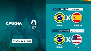 Futebol Feminino  Brasil x Espanha  Jogos Olímpicos  Gaúcha em Paris  06082024 [upl. by Obola155]