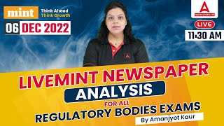 6 Dec 2022 LiveMint Analysis  LiveMint Newspaper Analysis  Adda247 Regulatory Bodies [upl. by Sol]