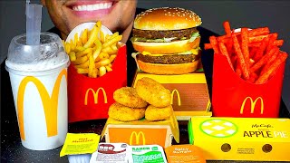 ASMR MCDONALDS CHICKEN NUGGETS BIG MAC HOT FRIES SNICKERDOODLE MCFLURRY EATING SHOW SOUNDS JERRY 먹방 [upl. by Isidora]