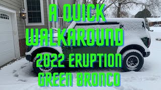 2022 Ford Bronco eruption Green Badlands Walk Around [upl. by Noillimaxam645]