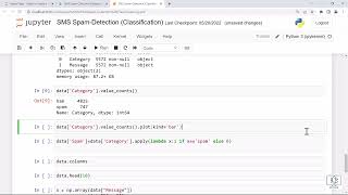 SMS Spam Classifier Detector using Multinomial Naïve Bayes algorithm  EngShwel [upl. by Joycelin]