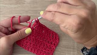 Punto doble alto  Puntos básicos que necesitas saber para tejer a crochet [upl. by Sinnek]