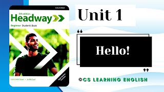 Unit 1 Hello  New Headway Beginner 5th Edition  Students Book [upl. by Brigham]