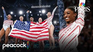 Simone Biles Leads Team USA to Gold with Unforgettable Floor Routine  Paris Olympics [upl. by Pitarys602]