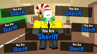 HOW TO BE SHERIFF EVERY TIME IN MURDER MYSTERY 2 [upl. by Ahsinot]