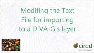 Preparing a text file from CGRD to DIVA Gis for Maxent analysis [upl. by Anitsirhk]