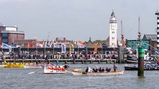 HTRoeirace 2024  141 sloepen roeien van Harlingen naar Terschelling [upl. by Brice]