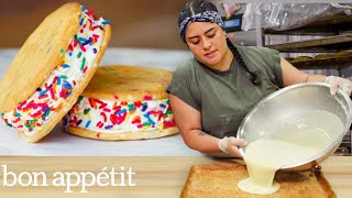 Making 28000 Pastries a Week in a Small Brooklyn Bakery  On The Line  Bon Appétit [upl. by Selene]