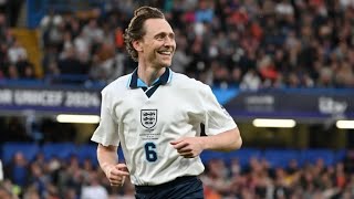 Joyful Tom Hiddleston at Soccer aid [upl. by Yeta]