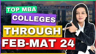 Applying for February MAT 2024  List of Top MBA Colleges you can target ✅mba mbaexams [upl. by Erodeht704]