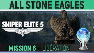 Sniper Elite 5  Mission 6  All Stone Eagle Locations 🏆 Libération [upl. by Genovera]