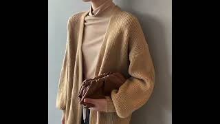 Women Apparels  Korean Midi Knit Sweater Overcoat [upl. by Airat969]