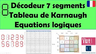 Tableaux de Karnaugh  application à la recherche des équations du décodeur 7 segments [upl. by Gausman]