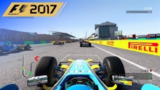 F1 2017  25 Classic Race in Alonsos 2006 Renault at the Hungaroring [upl. by Eitac]