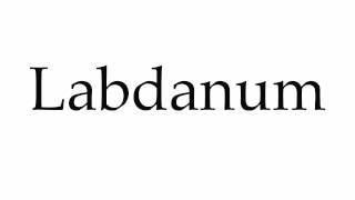 How to Pronounce Labdanum [upl. by Ilzel960]