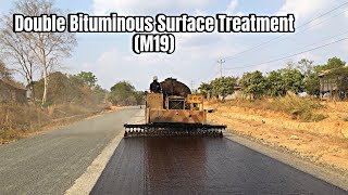 Double Bituminous Surface Treatment M19 sprayed CRS2 Part 2 [upl. by Chickie]