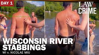 Disturbing Video Shows Wisconsin River Stabbings That Left Teen Dead — Day 1 [upl. by Ytirev]