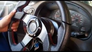 How to install a Steering wheel with horn [upl. by Enelcaj299]