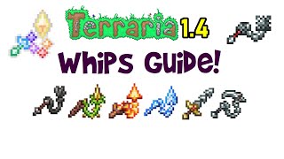 Terraria 14 Summoner Whips Guide Whip Weapon All Whips Tier List [upl. by Ronyar]