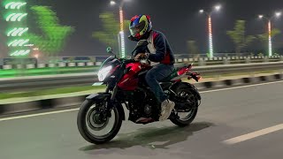 Bajaj Pulsar Ns 200 New LED Headlight test amp Night Ride  Better than projector  Ns200 2024 [upl. by Dearborn]