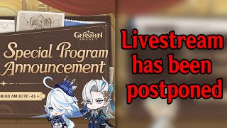 OFFICIAL 42 LIVESTREAM HAS BEEN RESCHEDULED  Genshin Impact [upl. by Hgierb]