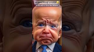 A kid with a face like BIDEN Check out what the AI drew shorts [upl. by Mohorva457]