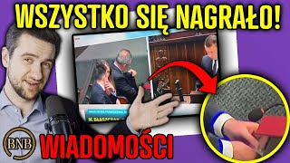 Afera Minister Tuska Przyniósł Dziwny WORECZEK Do Sejmu  WIDEO [upl. by Risser75]