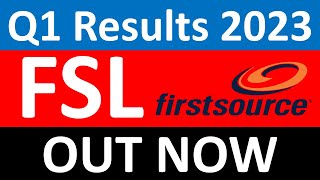 FIRSTSOURCE SOLUTIONS q1 results 2023  FSL Results Today  FSL Share News  FSL Share latest news [upl. by Dranyar900]