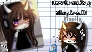 🌺 How I edit on Ibis paint x editing tutorial simple edit gacha [upl. by Eimiaj956]