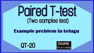 How to calculate paired ttestpaired ttest example problem with solutionGNANI THE KNOWLEDGE [upl. by Philippe]