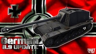 World of Tanks 89 Update German TDs HD [upl. by Ynnal584]