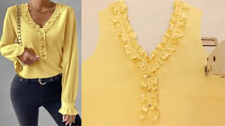 Sewing tips Surprising Secrets and Tips for Sewing the Perfect Ruffle Collar [upl. by Saks]