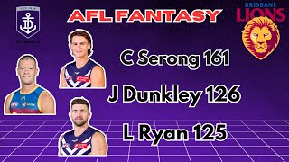 Fremantle Dockers vs Brisbane Lions AFL Fantasy Game Review 2024 [upl. by Lleze]